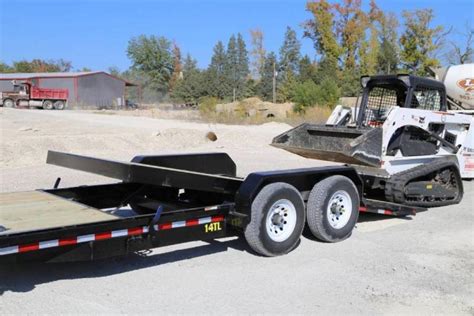 tilt bed skid steer trailer|heavy duty tilt trailer.